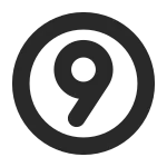 Number 9 Circle SVG Icon